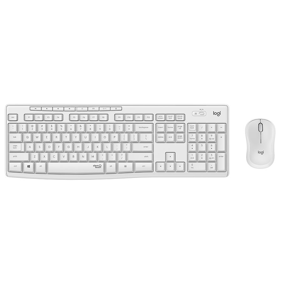 Безжичен комплект клавиатура и мишка LOGITECH MK295 Silent - OFF-WHITE