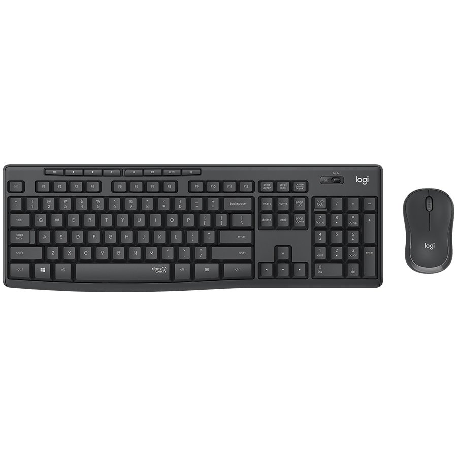 Безжичен комплект клавиатура и мишка LOGITECH MK295 Silent - Graphite (US Int'l)