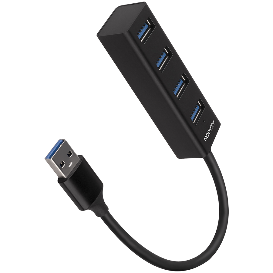 AXAGON HUE-M1A Мини USB 3.2 Gen 1 Хъб с Метален Корпус