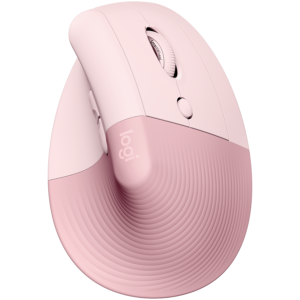 LOGITECH Lift Вертикална Ергономична Мишка - Розов