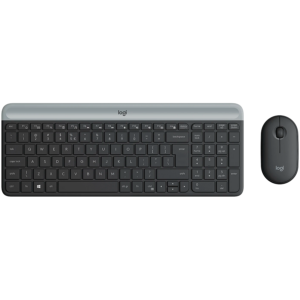 Безжичен комплект клавиатура и мишка LOGITECH MK470 Slim - Graphite - US Int'l