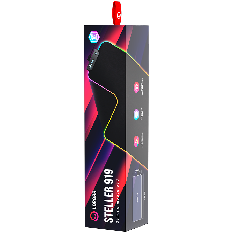 Геймърски пад за мишка Lorgar Steller 919 RGB - Image 6
