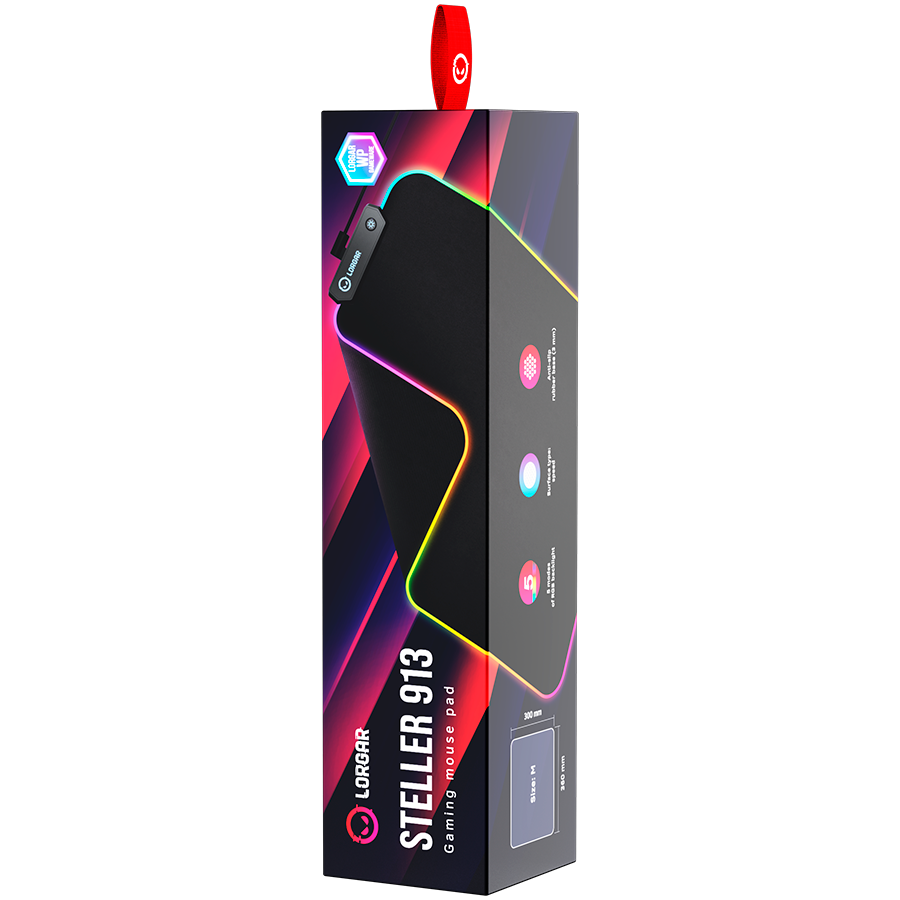 Геймърски пад за мишка Lorgar Steller 913 RGB - Image 6