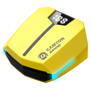 Геймърски безжични слушалки CANYON Doublebee GTWS-2 - жълти