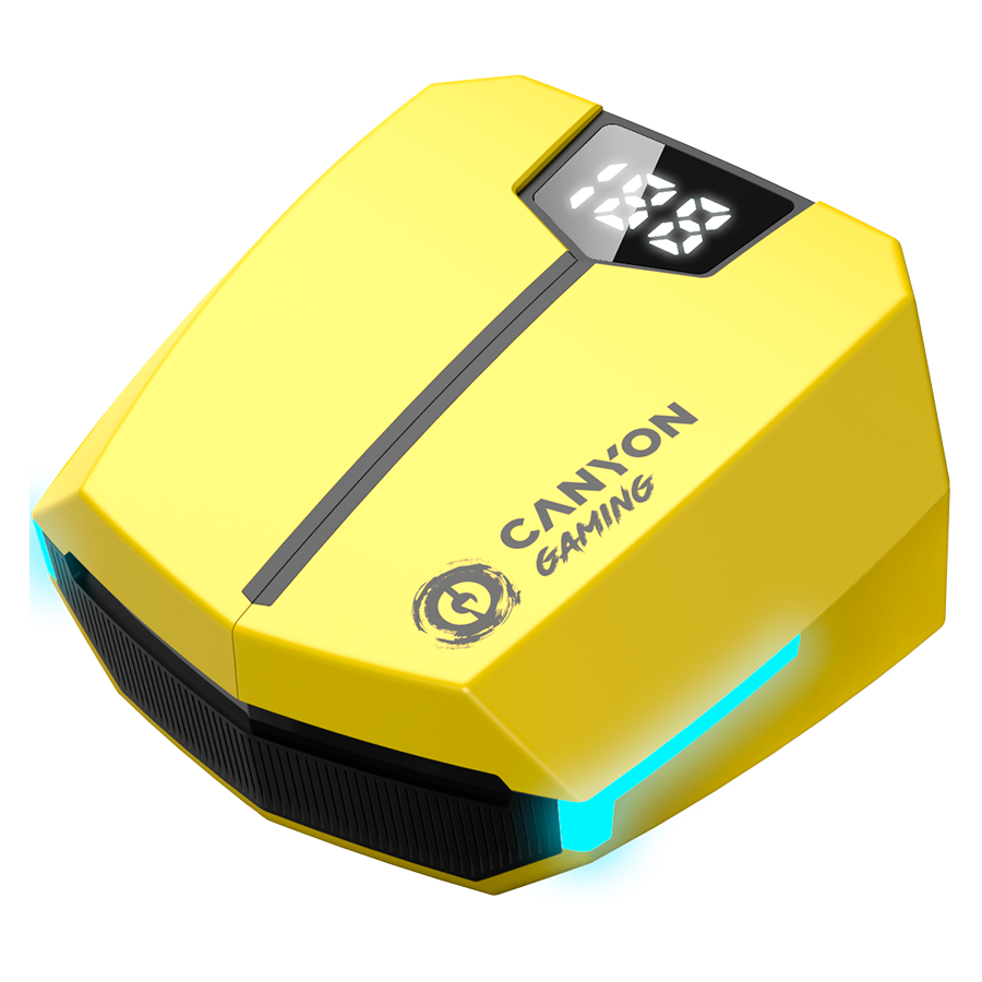 Геймърски безжични слушалки CANYON Doublebee GTWS-2 - жълти