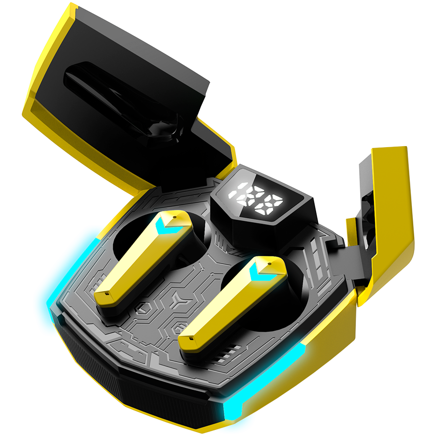 Геймърски безжични слушалки CANYON Doublebee GTWS-2 - жълти - Image 3