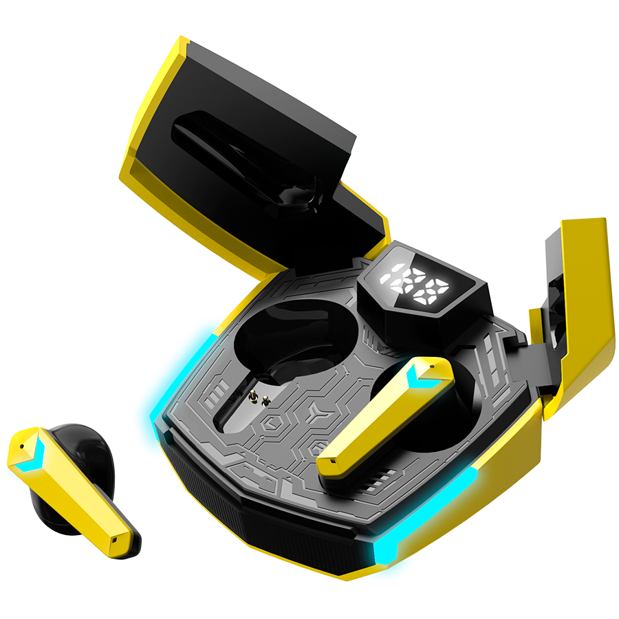 Геймърски безжични слушалки CANYON Doublebee GTWS-2 - жълти - Image 5