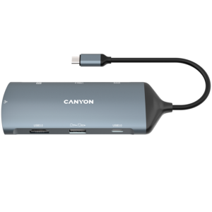 CANYON DS-15 8in1 USB-C Хъб - Тъмносив