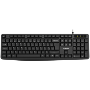 CANYON KB-1 Черна Клавиатура с Кабел, EN/BG