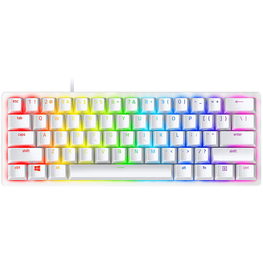 Razer Huntsman Mini White - Компактна геймърска клавиатура с оптични суичове