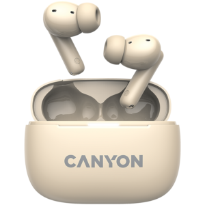 Безжични слушалки CANYON OnGo TWS-10 ANC+ENC Beige