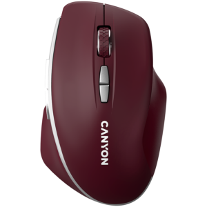 Безжична мишка CANYON MW-21 Burgundy Red, 7 бутона, BlueLED