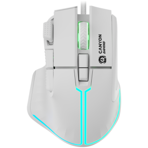 CANYON Fortnax GM-636 Бяла Геймърска Мишка с RGB Подсветка и 9 Бутона