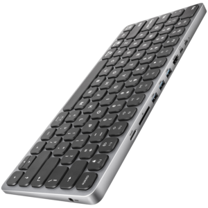 AXAGON HMC-KB USB-C Хъб Клавиатура с Разширен Набор от Портове и US Layout
