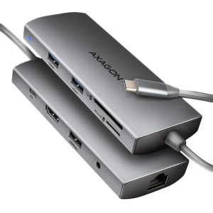 AXAGON HMC-8HLSA USB-C Хъб - Разширете възможностите на вашия лаптоп