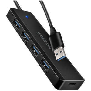 AXAGON HUE-C1A - Компактен USB 3.2 Gen 1 хъб с USB-C захранване