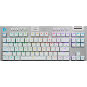 Безжична геймърска клавиатура LOGITECH G915 TKL X LIGHTSPEED - Бяла (Tactile)