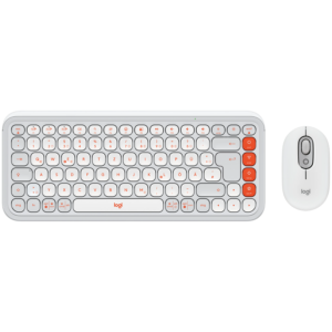 LOGITECH POP ICON COMBO - Безжична Клавиатура и Мишка - OFF WHITE - US INT'L