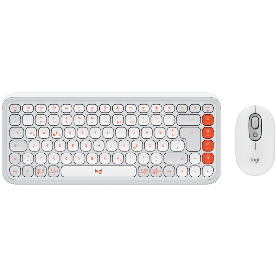 LOGITECH POP ICON COMBO - Безжична Клавиатура и Мишка - OFF WHITE - US INT'L