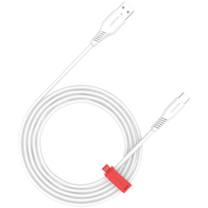 CANYON AC18SC - Бял USB-A към USB-C кабел за бързо зареждане (1.2м, 18W)