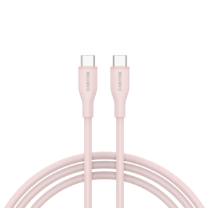 CANYON CC60SC10 Кабел USB-C към USB-C 60W 1м - Розов Пясък