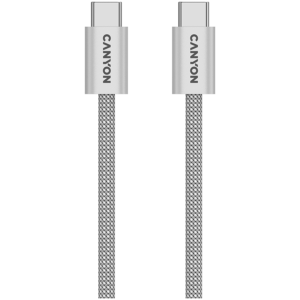 Магнитен USB-C към USB-C кабел CANYON OnWire 60W, 1m, Светлосив