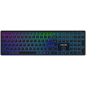 Безжична RGB Клавиатура CANYON HKB-W11 UK/US - Black