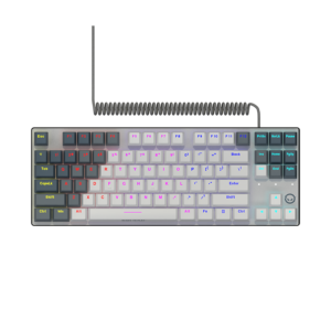 Механична гейминг клавиатура LORGAR Azar 514TKL, Бяла, RGB, EN