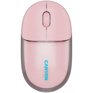 Безжична мишка CANYON OnClick 24 BT, прозрачно розова