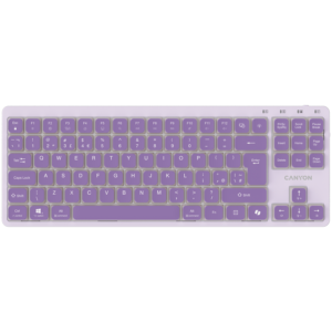 CANYON OnType 10 Violet - Клавиатура с Нисък Профил, EN Подредба, Лилава