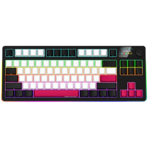 LORGAR KBP70TKLW Безжична TKL Механична Геймърска Клавиатура Pro, Черен/Червен, EN Layout