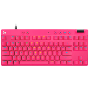 Геймърска механична клавиатура LOGITECH G PRO X TKL RAPID - MAGENTA - US INT'L - LINEAR