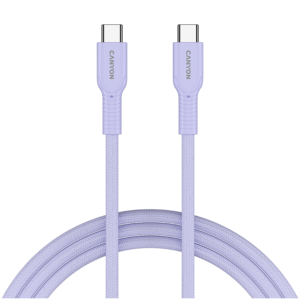 CANYON OnWire 60CL Лилав USB-C към USB-C Кабел, 1 метър, 60W