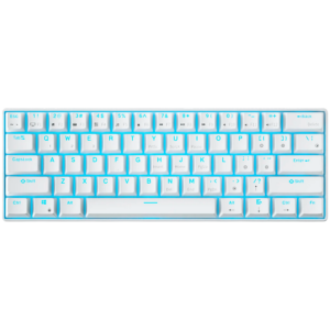 Механична геймърска клавиатура ROYAL KLUDGE RK61 White - Red Switch