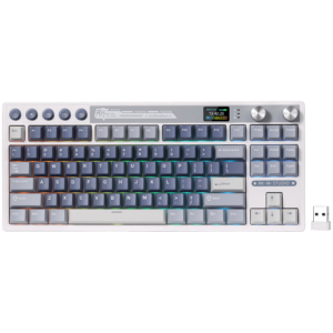 ROYAL KLUDGE RK M87 Ocean Blue Механична Геймърска Клавиатура - Cream Switches