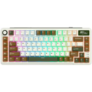 ROYAL KLUDGE RK L75 Palm Green Механична Геймърска Клавиатура с Cream суичове