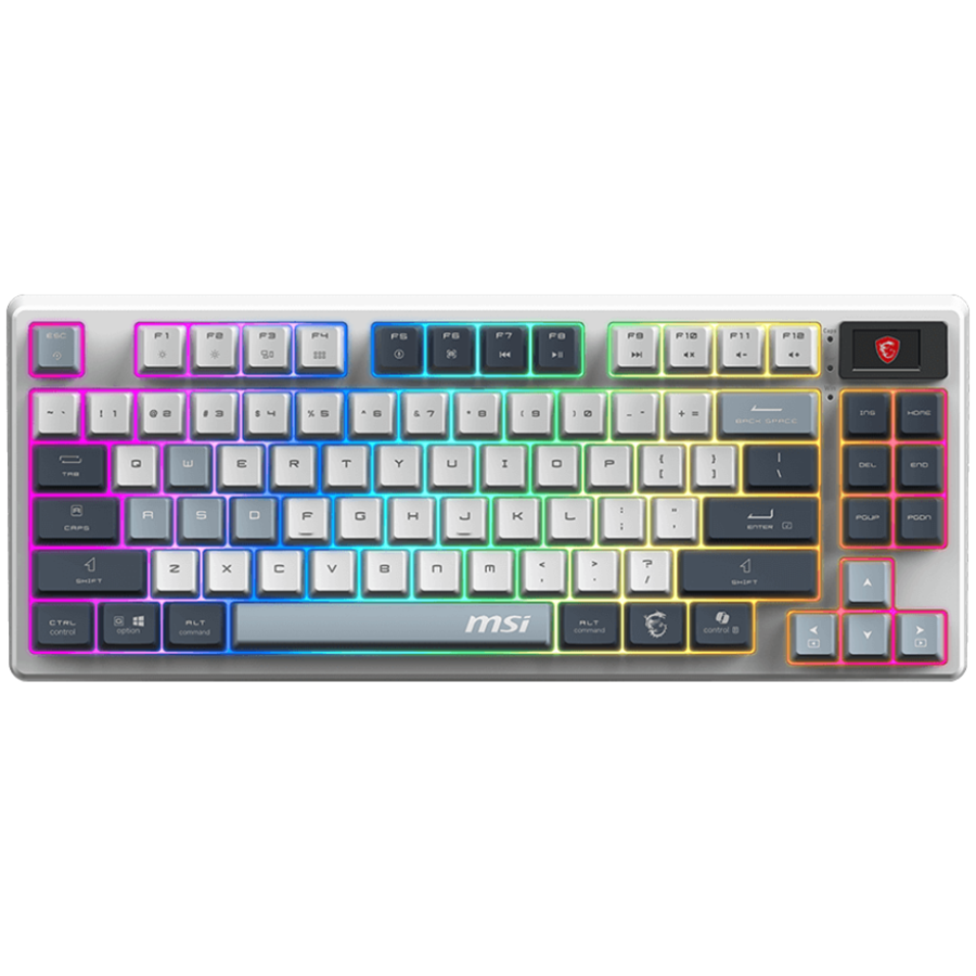 MSI FORGE GK600 TKL WIRELESS SKY - Безжична механична геймърска клавиатура