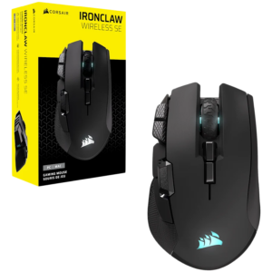 Безжична геймърска мишка CORSAIR IRONCLAW WIRELESS SE, 26000 DPI, RGB