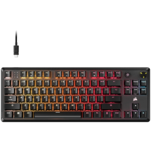 Черна геймърска механична клавиатура Corsair K70 CORE TKL